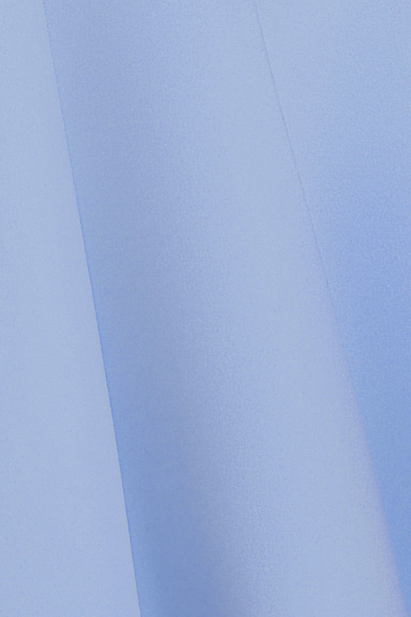 Goddiva Cap Sleeve Plunging V-Neckline Skater Mini Dress - Light Blue