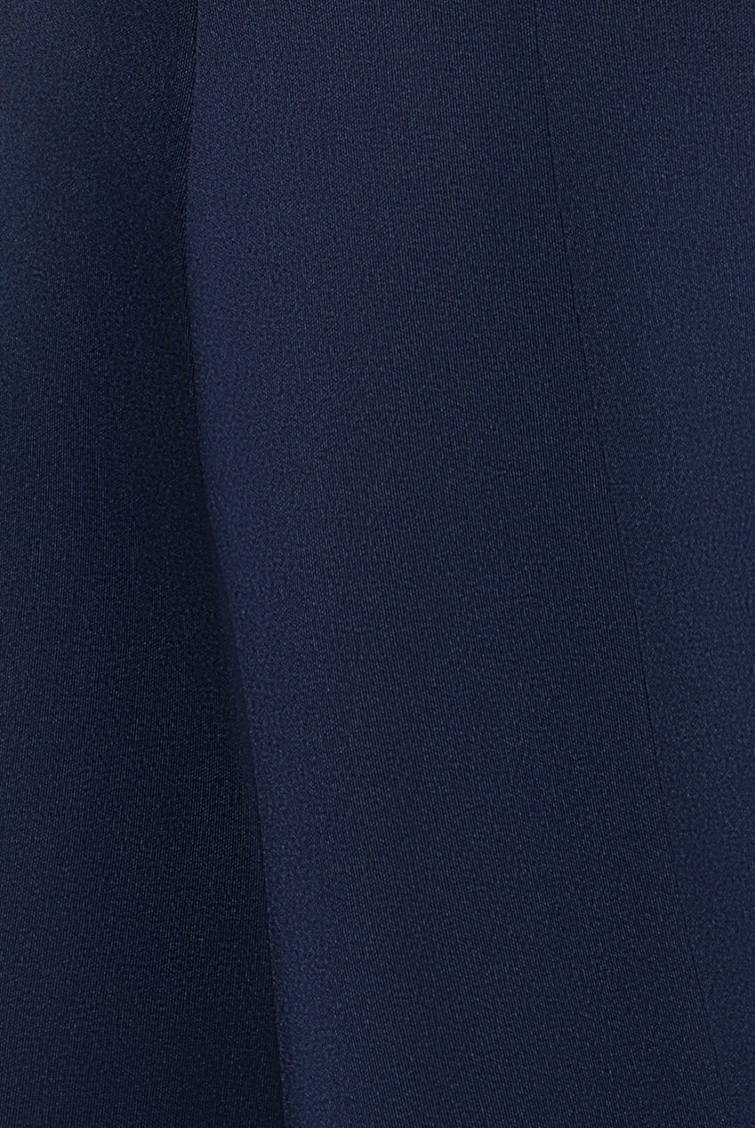 Goddiva Cap Sleeve Plunging V-Neckline Skater Mini Dress - Navy Blue