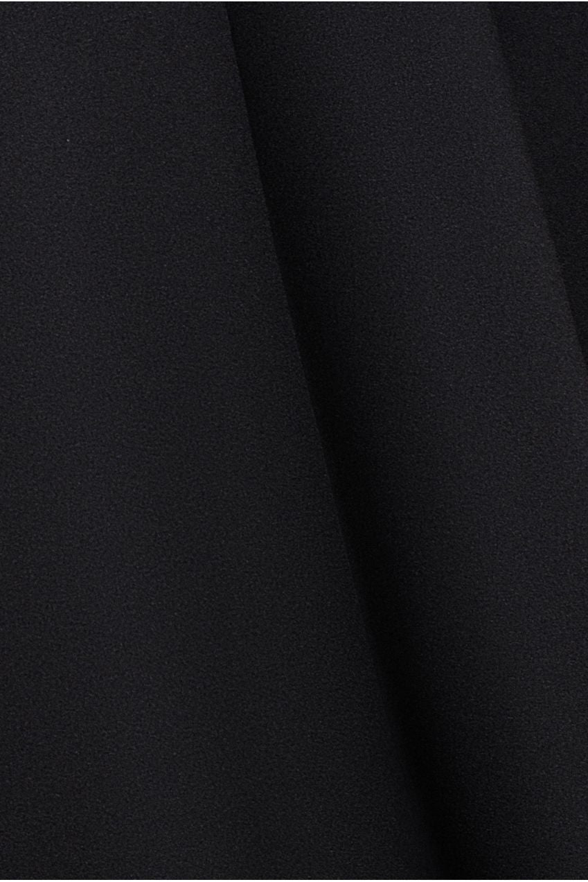 Goddiva Cap Sleeve Plunging V-Neckline A-line Midi Dress - Black
