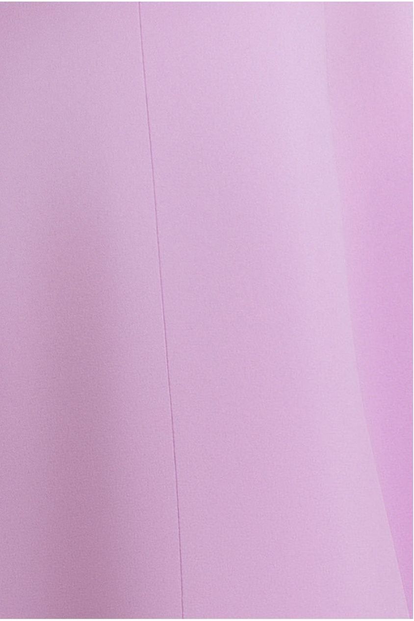 Goddiva Cap Sleeve Plunging V-Neckline A-line Midi Dress - Lilac