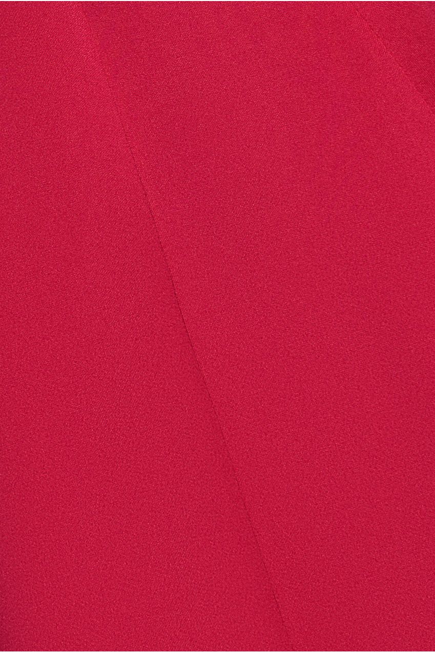 Goddiva Cap Sleeve Plunging V-Neckline A-line Midi Dress - Magenta