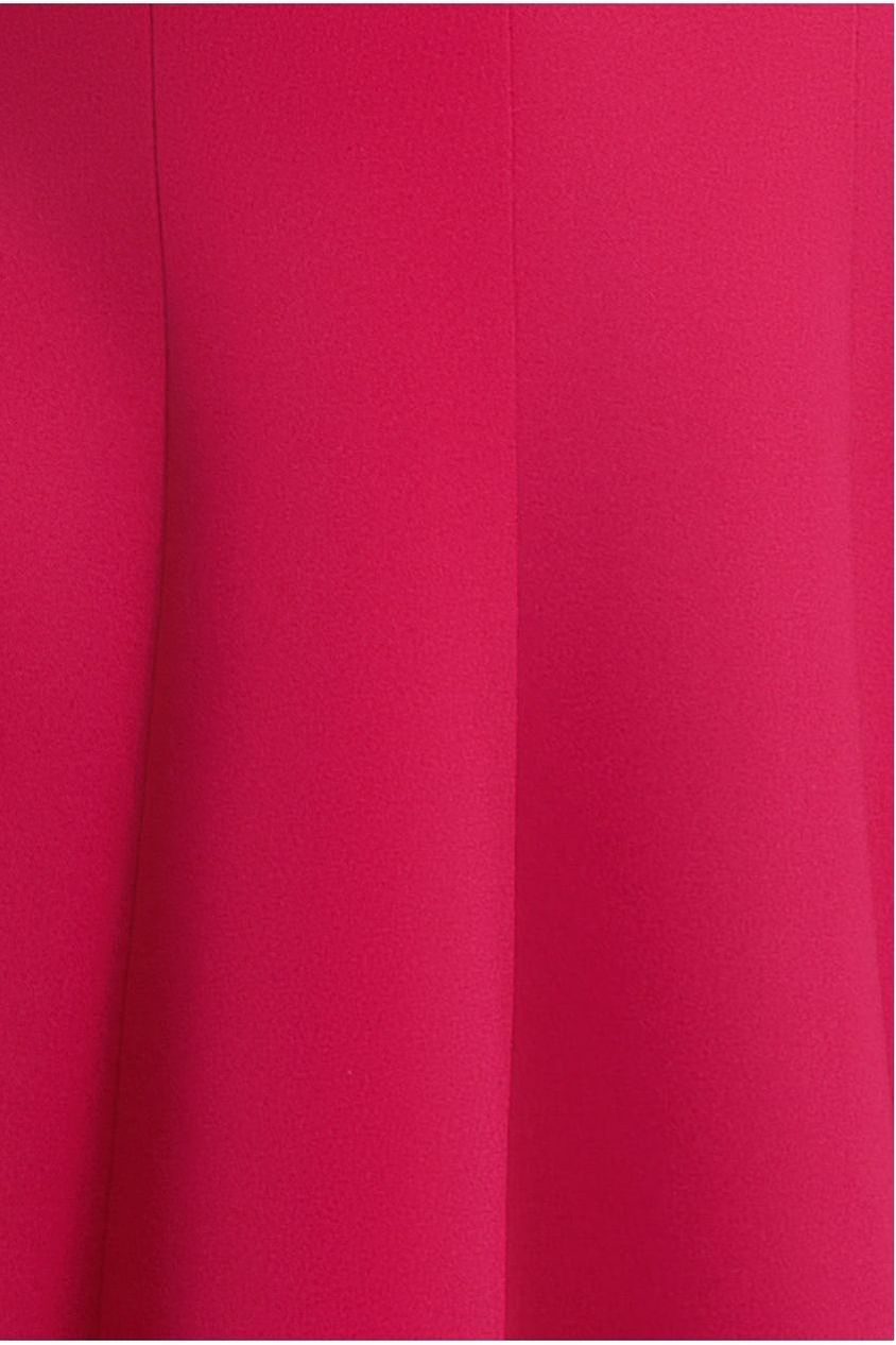 Goddiva Cap Sleeve Plunging V-Neckline A-line Midi Dress - Magenta