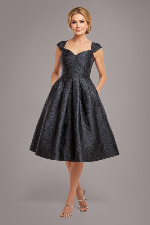 Goddiva Crushed Satin Sleeveless A Line Midi Dress - Black