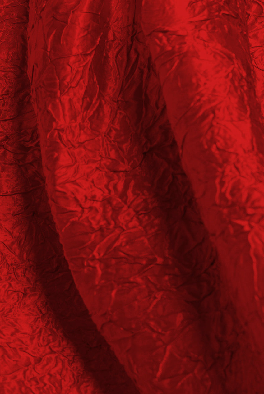 Goddiva Crushed Satin Sleeveless A Line Midi Dress - Red