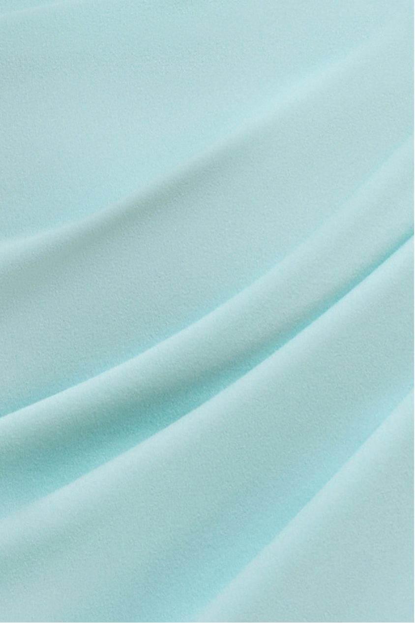 Goddiva Off The Shoulder Chiffon Wing Scuba Crepe Midi Dress - Mint Green