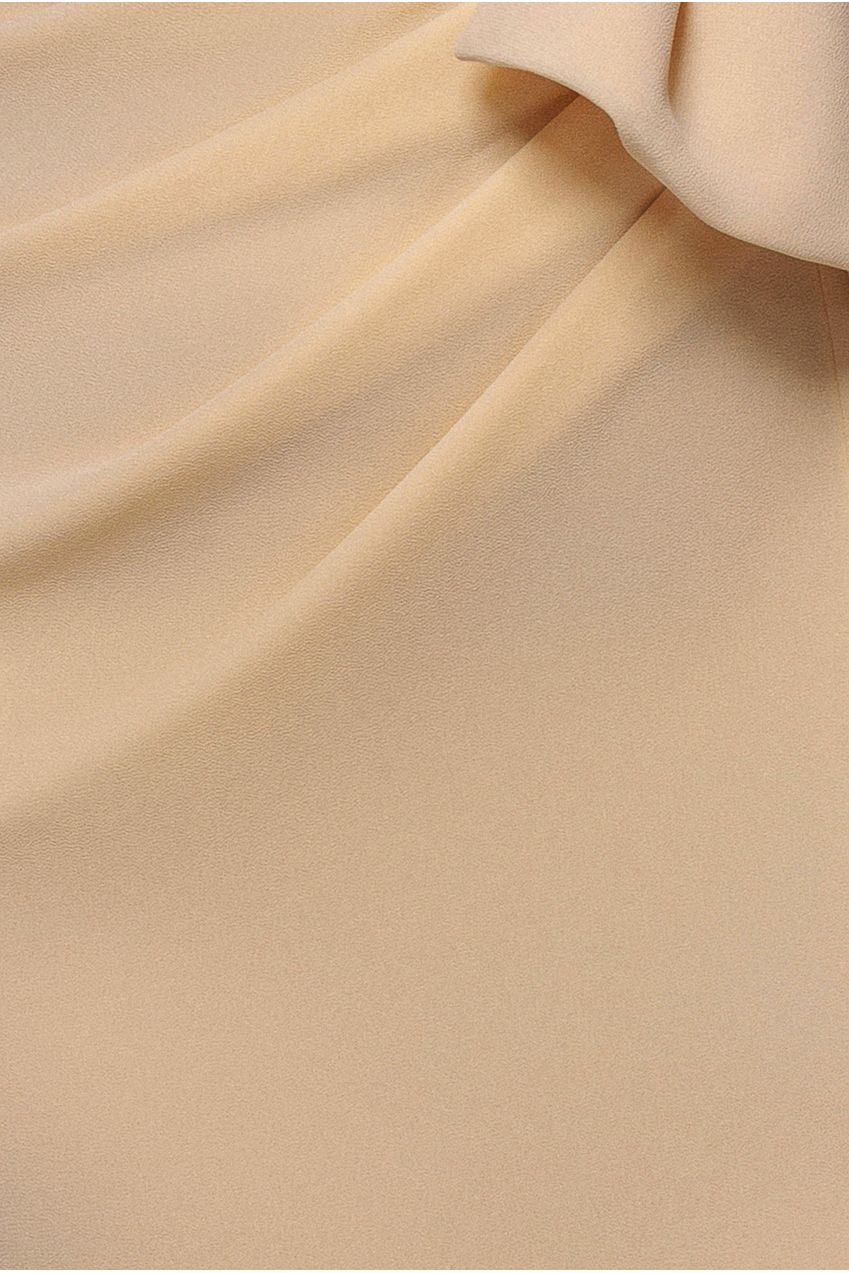 Goddiva One Shoulder Cowl With Bow Detail Maxi Dress - Butter Yellow