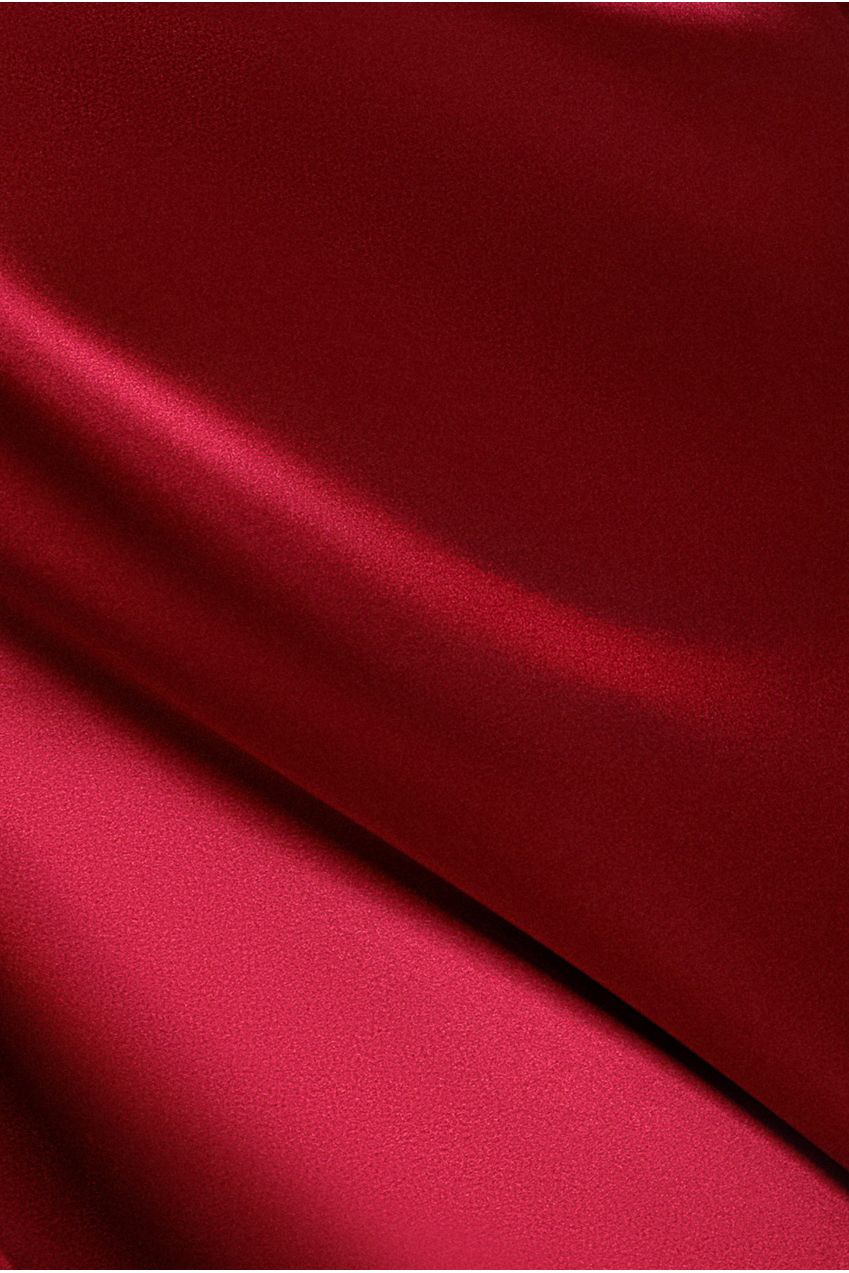 Goddiva Cowl Neck Back Wing Satin High Low Midi Dress - Berry