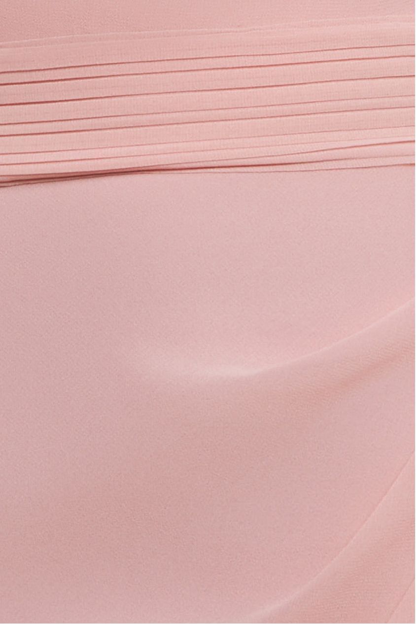 Goddiva Halterneck Thigh Split Chiffon Maxi Dress - Blush Pink