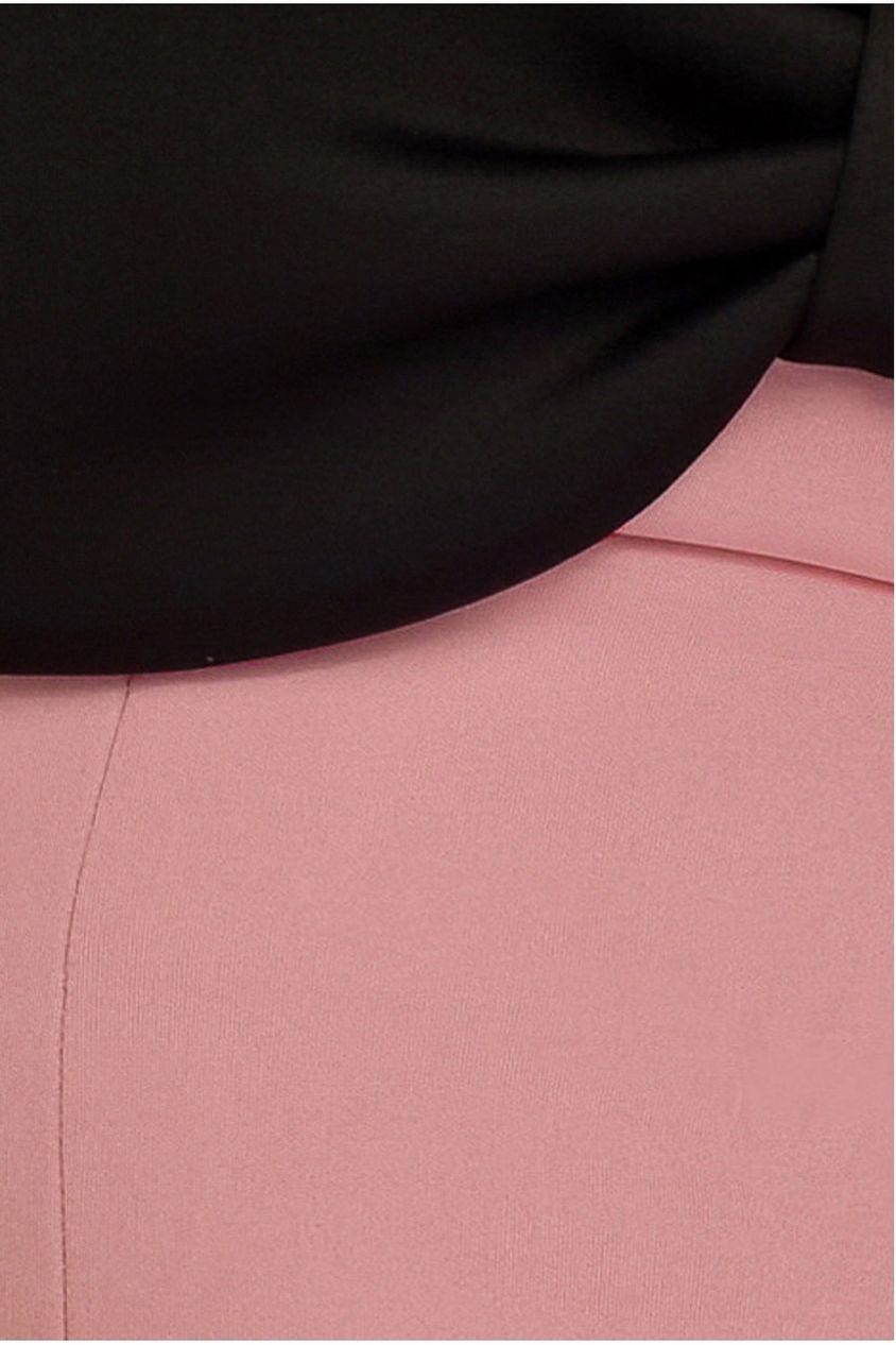 Goddiva Front Bow Off The Shoulder Mini Dress - Blush Black