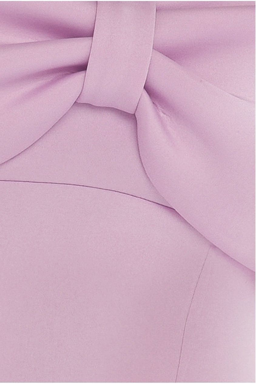 Goddiva Front Bow Off The Shoulder Mini Dress - Lilac