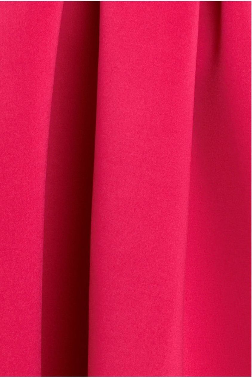 Goddiva Contrast Halter Neck Pleated A-Line Midaxi Dress - Black Magenta