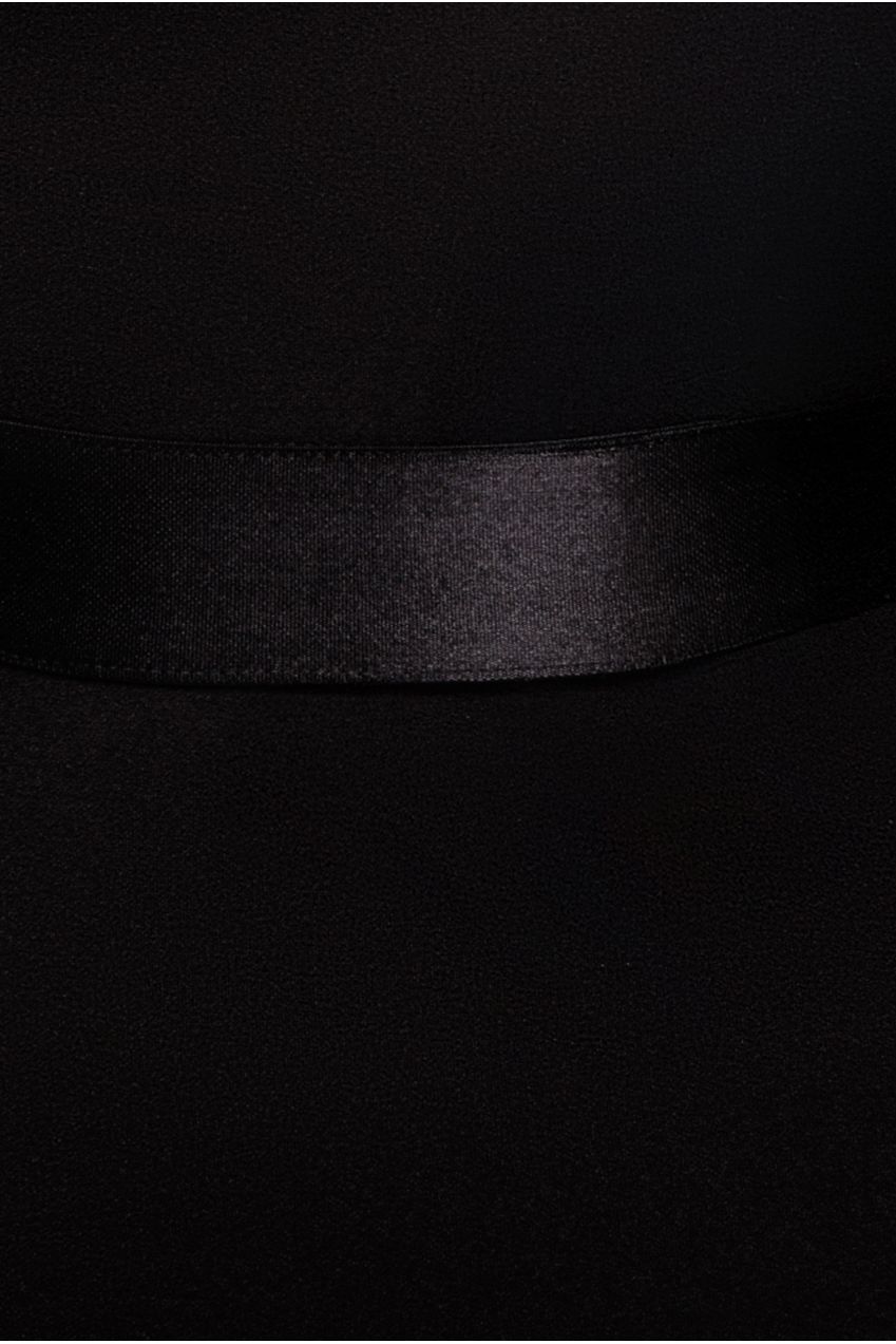 Goddiva Dobby Mesh Feather Sleeve Evening Maxi Dress - Black