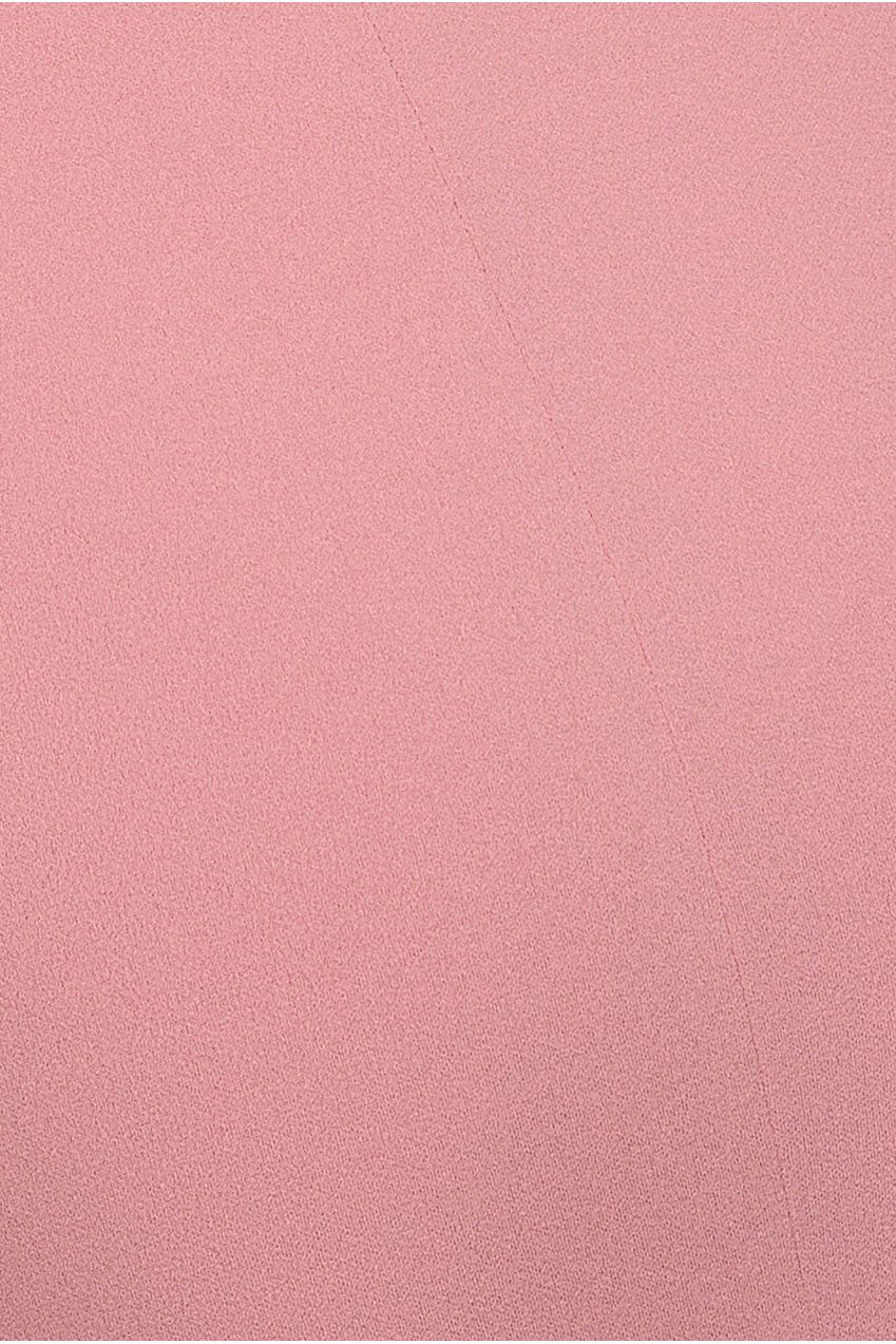 Goddiva Off Shoulder Back Satin Bow Scuba Maxi Dress - Blush Pink