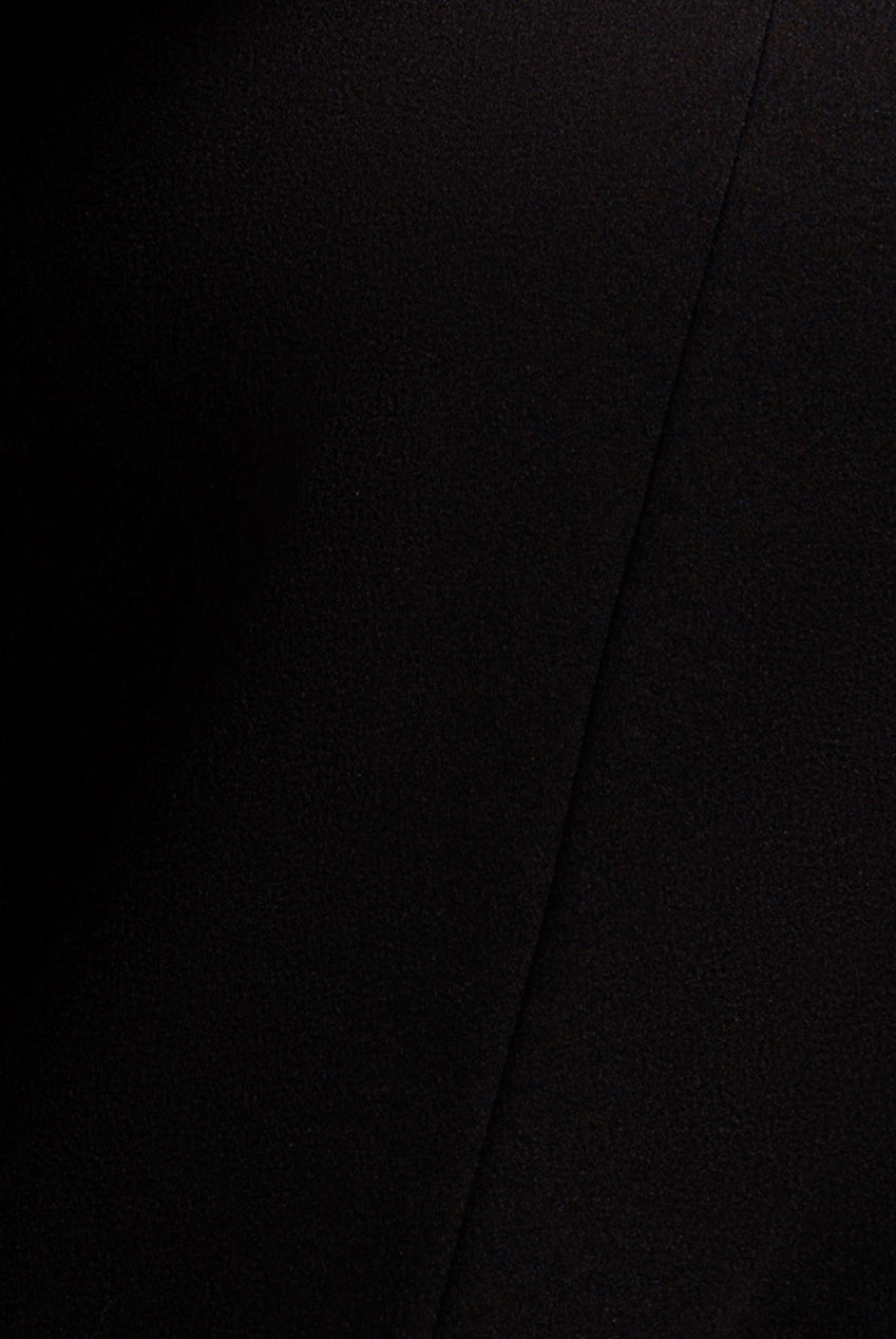 Goddiva Off Shoulder Back Satin Bow Scuba Maxi Dress - Black