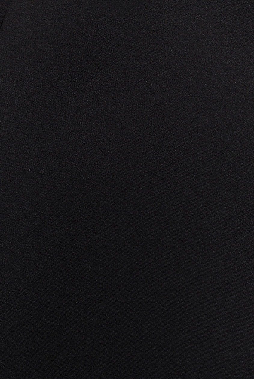 Goddiva Off Shoulder Back Satin Bow Scuba Mini Dress - Black