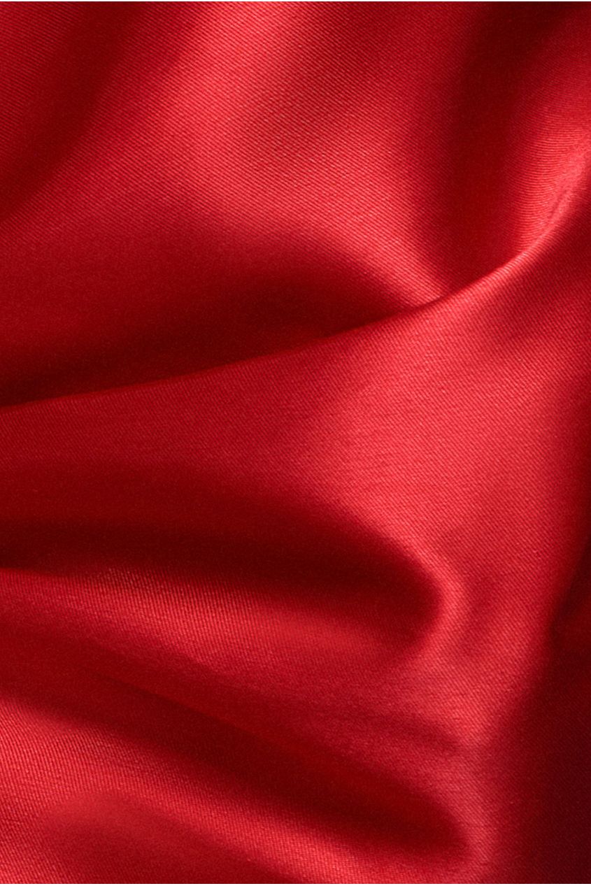 Goddiva Off Shoulder Back Satin Bow Scuba Mini Dress - Red