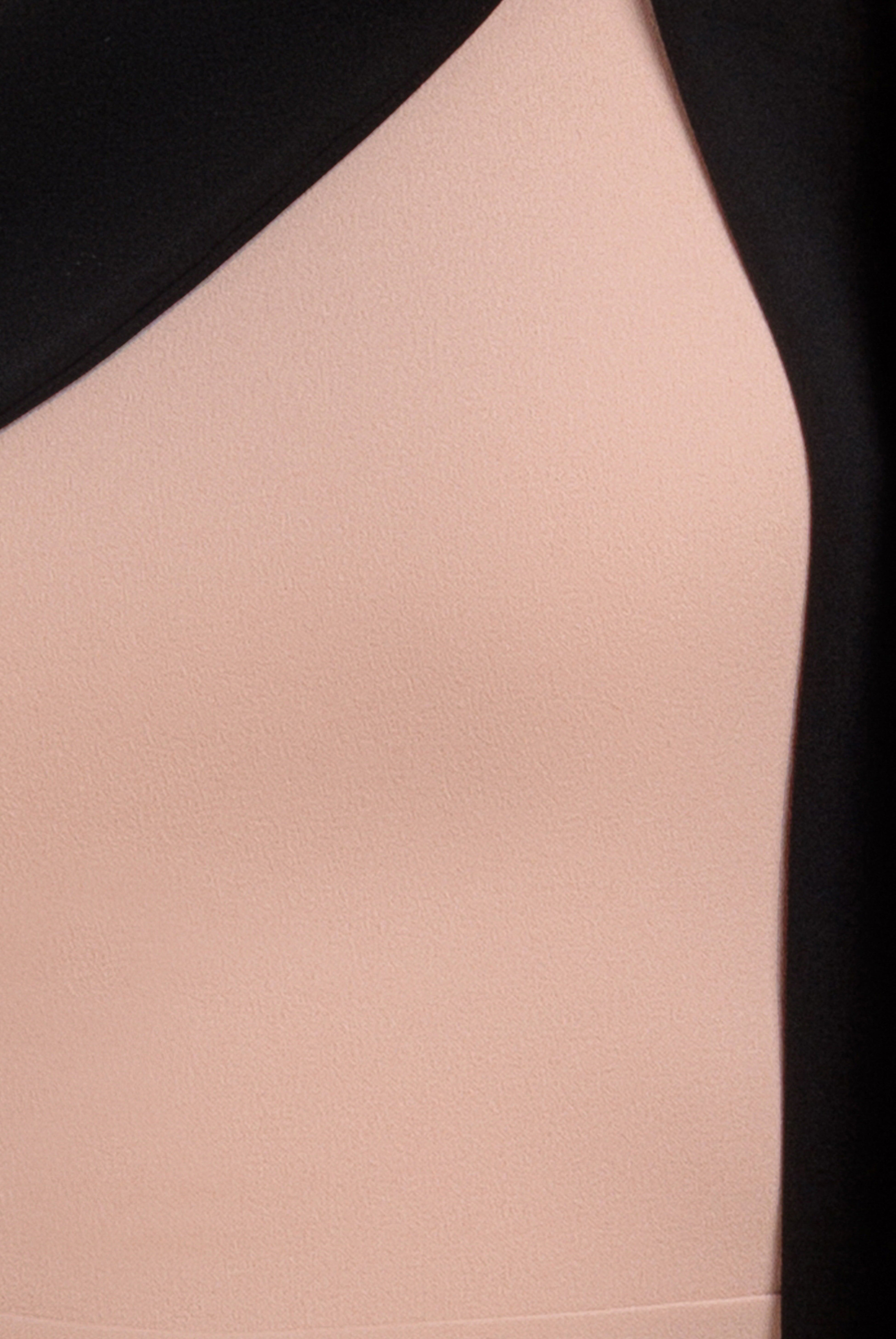 Goddiva One Shoulder Contrast Bow Maxi Dress - Nude Black