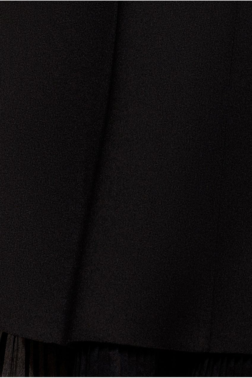 Goddiva Organza Frill Bow Back Halter Mini Dress - Black