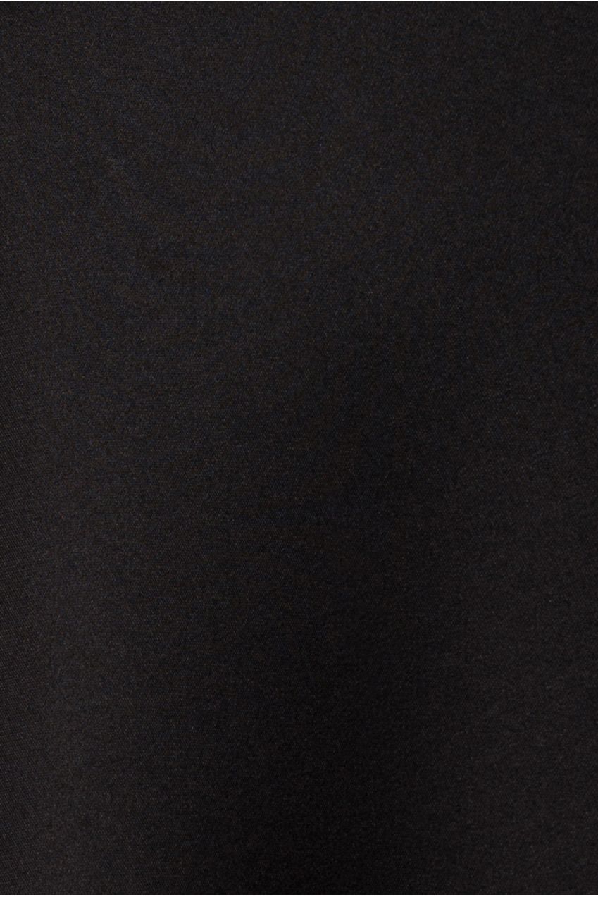 Goddiva Contrast Organza Frill Bow Back Halter Midi Dress - Black Cream