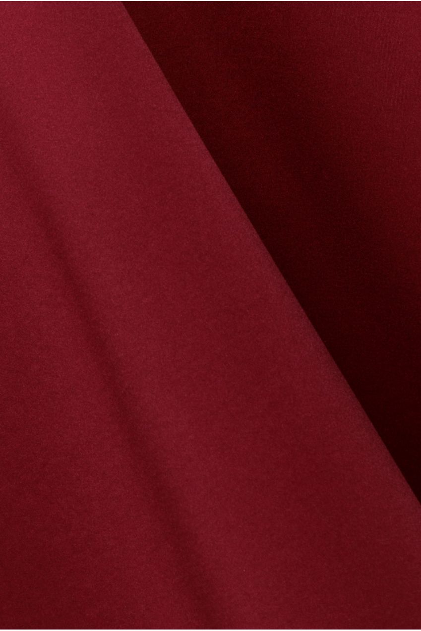Goddiva Contrast Organza Frill Bow Back Halter Midi Dress - Burgundy Black