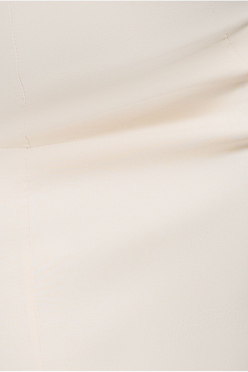 Goddiva Bardot Bow Neck Maxi Dress - Cream