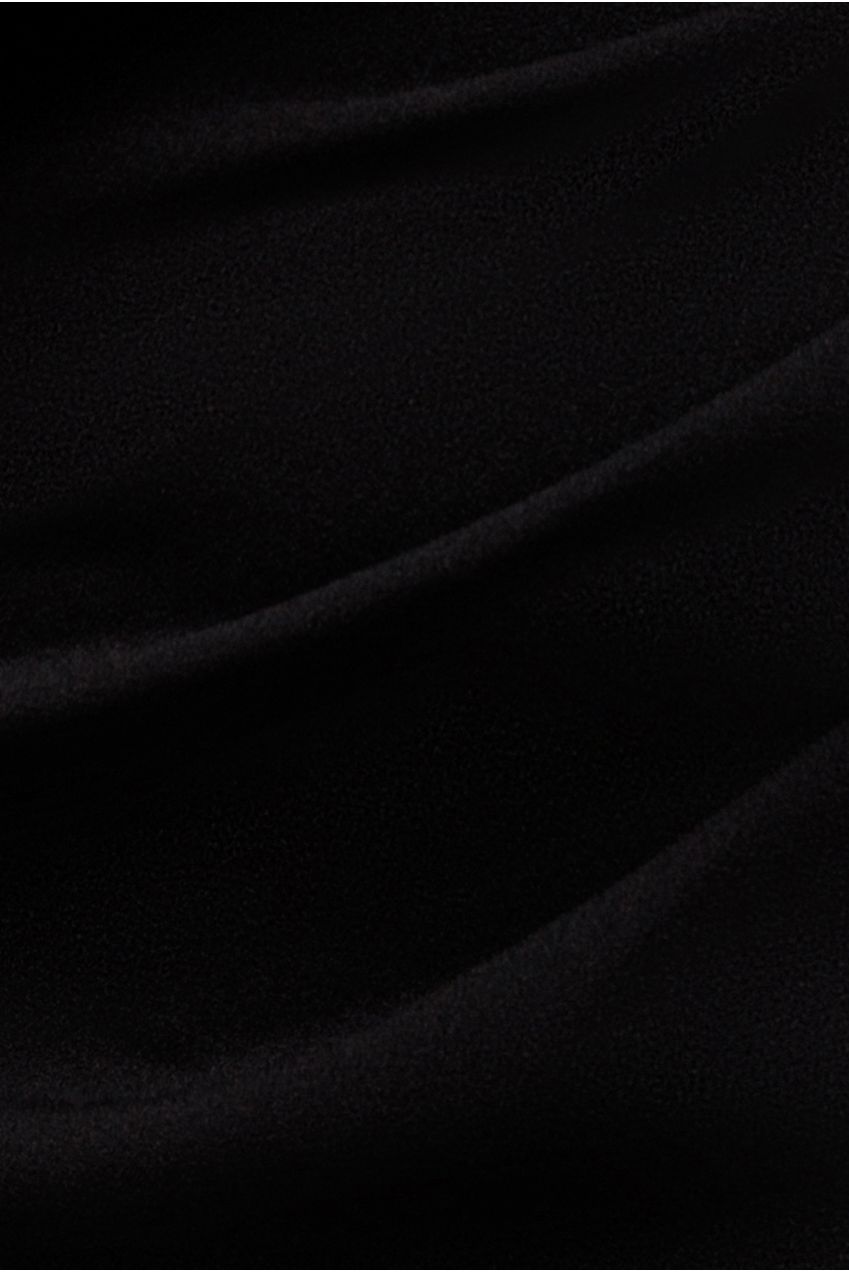 Goddiva Organza Bow One Shoulder Scuba Crepe Maxi Dress - Black