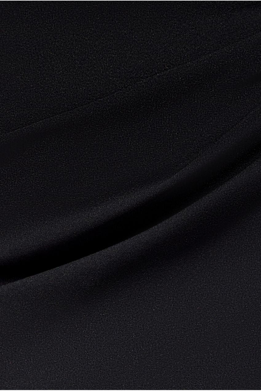 Goddiva Jacquard Puff Sleeve Sweetheart Scuba Maxi Dress - Black