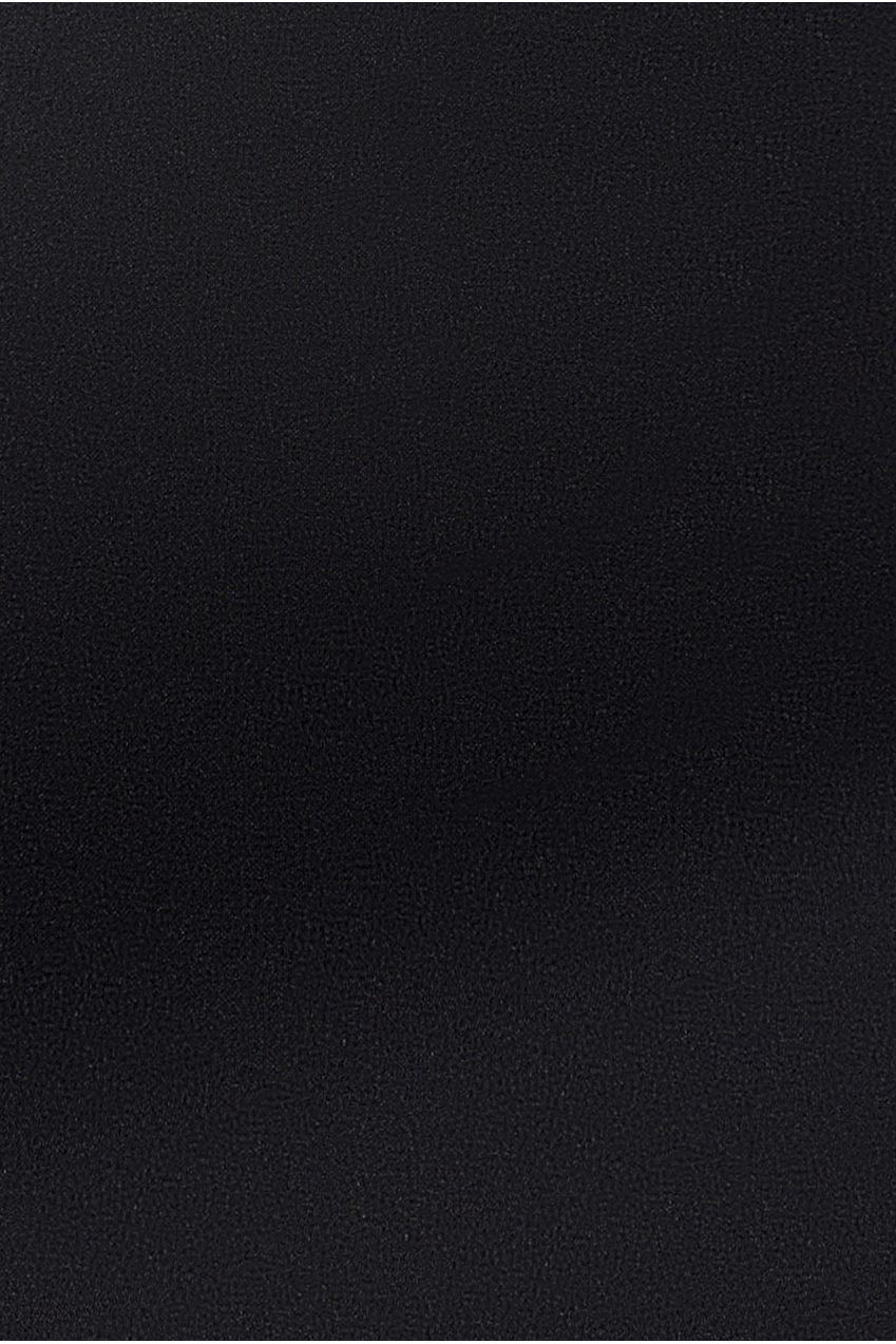 Goddiva Plunging Neck Pleated Sleeves Scuba Maxi Dress - Black