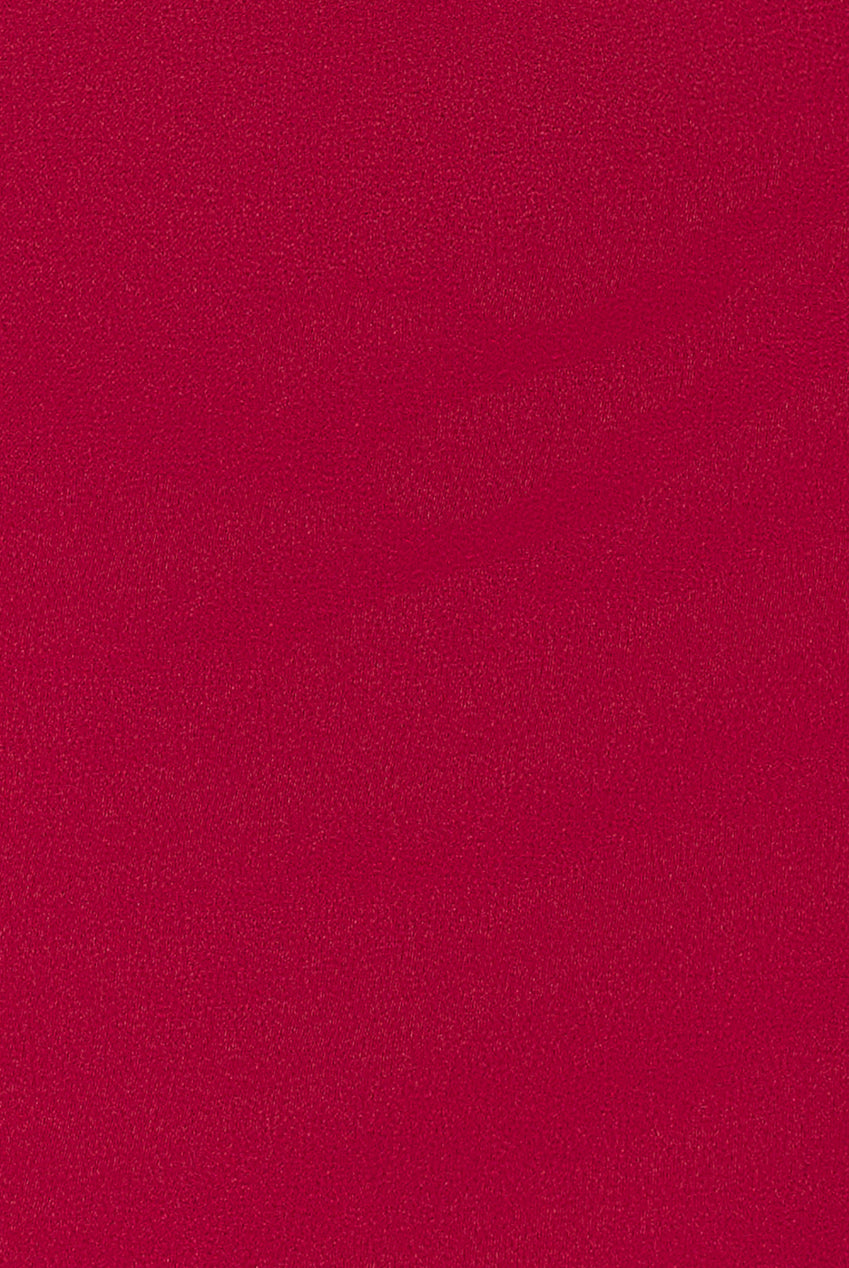 Goddiva Plunging Neck Pleated Sleeves Scuba Maxi Dress - Burgundy Red