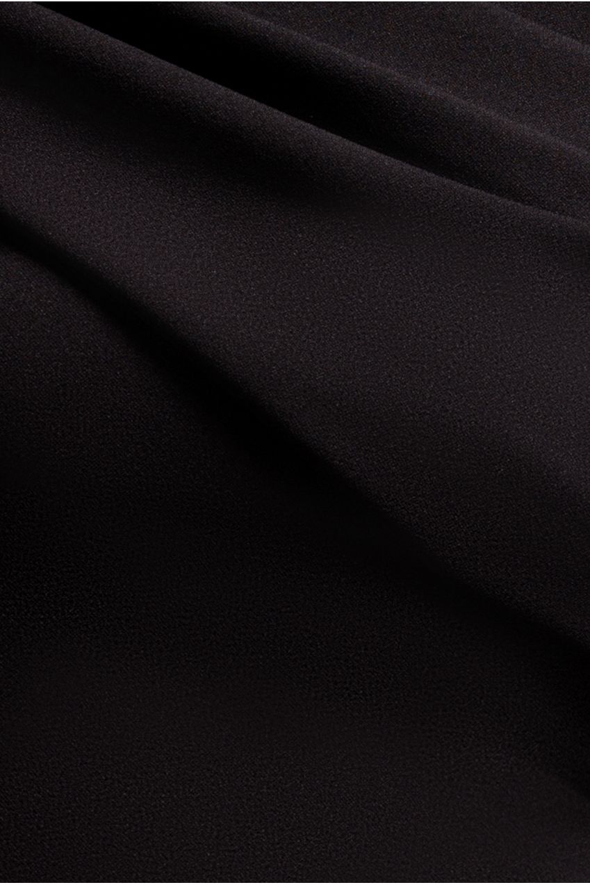 Goddiva Sash One Shoulder Bardot Maxi Dress - Black