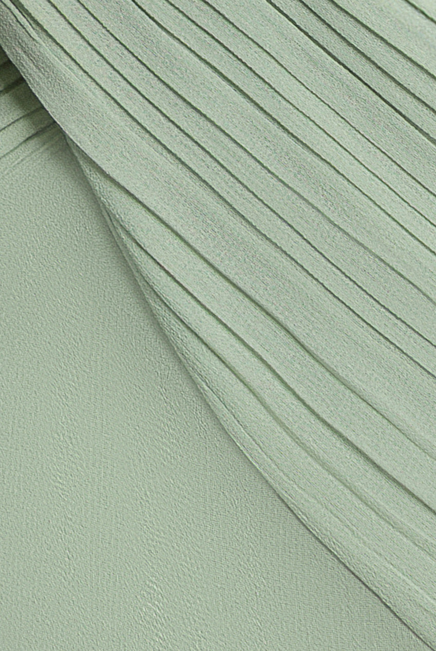 Goddiva Cross Front Scarf Back Chiffon Mermaid Maxi Dress - Sage Green