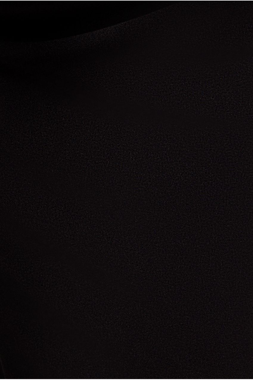 Goddiva Petal Bow Sleeve Frill Midi Dress - Black