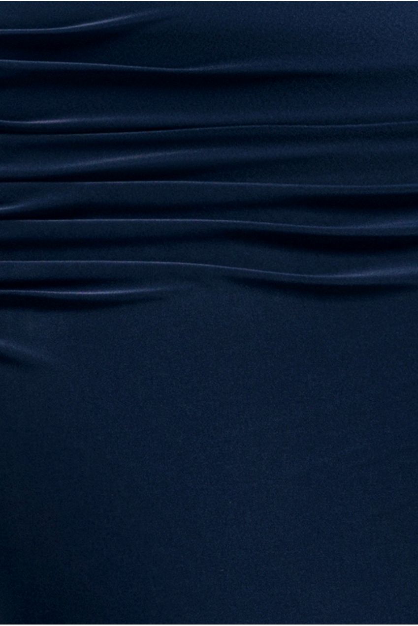 Goddiva Bat Wing Elasticated Side Gather Maxi Dress - Navy Blue
