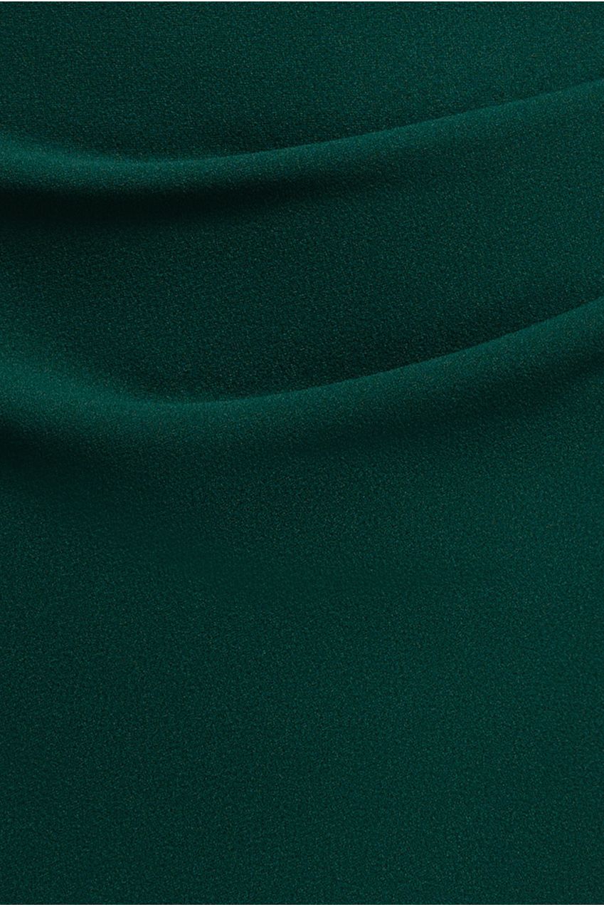 Goddiva Cape Sleeve Detail Front Tie Maxi Dress - Emerald Green