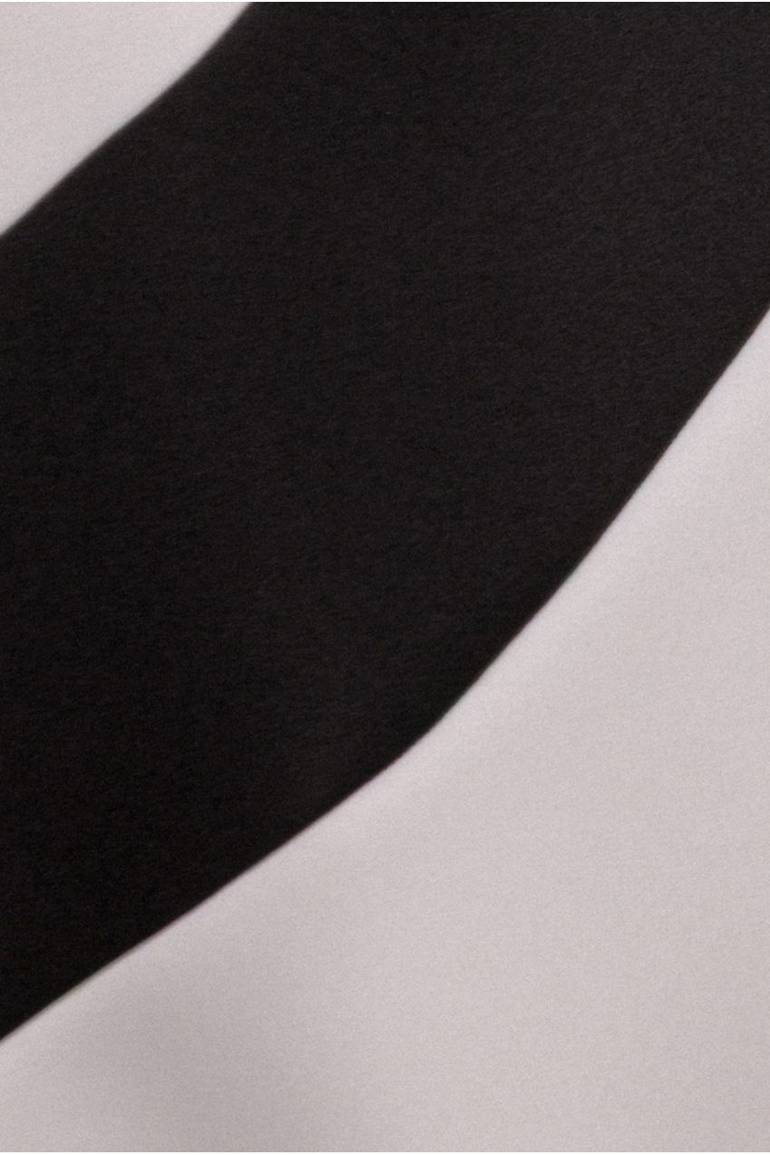 Goddiva Striped Contrast Asymmetric Midi Dress - Black Cream