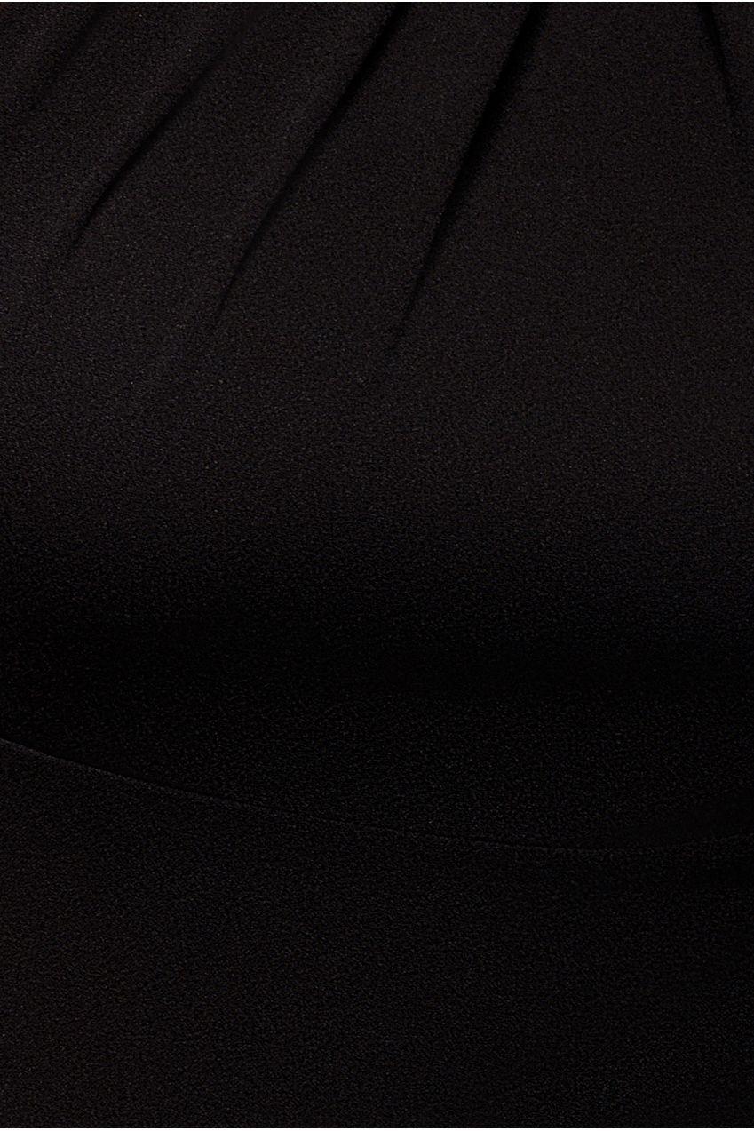 Goddiva Satin Multi-Tie Halterneck Maxi Dress - Black