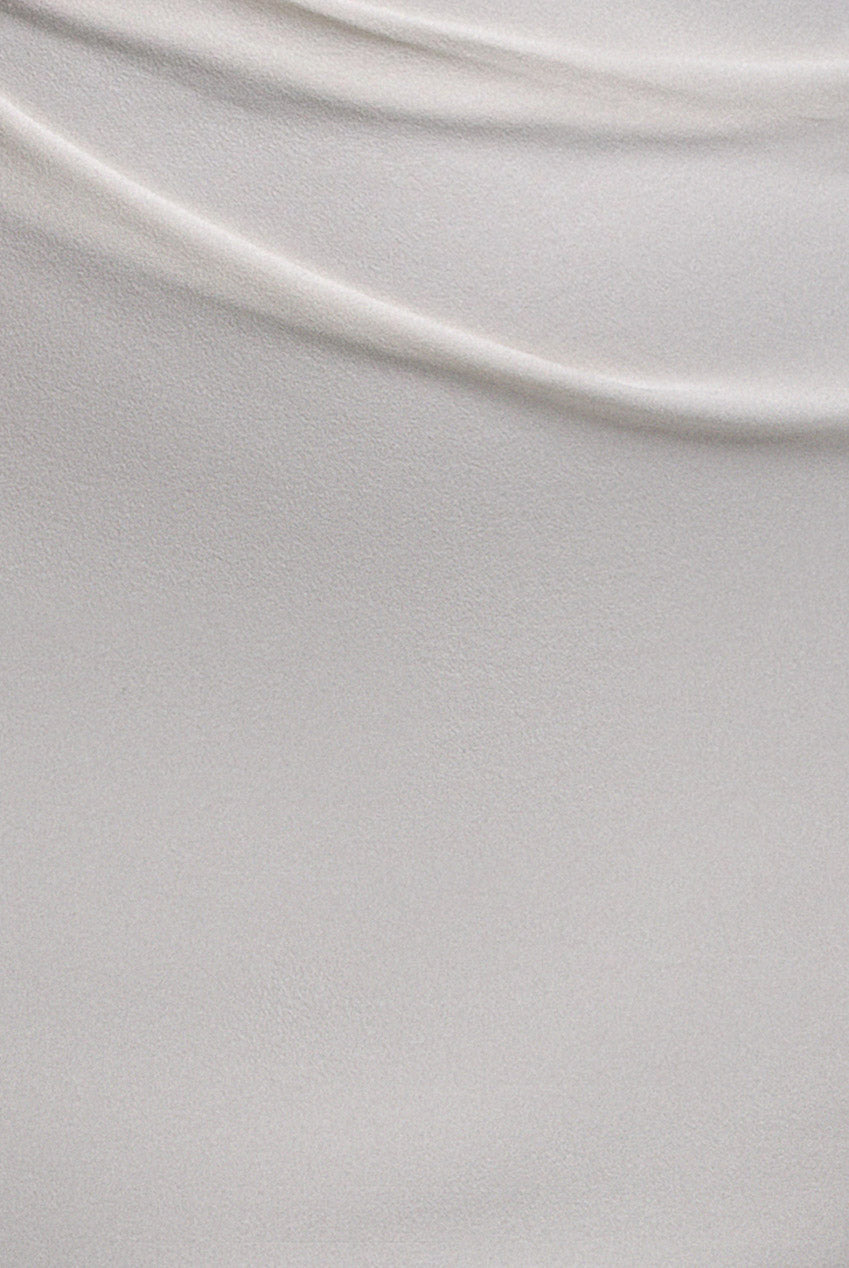 Goddiva One Shoulder Cape Sleeve Maxi Dress - White