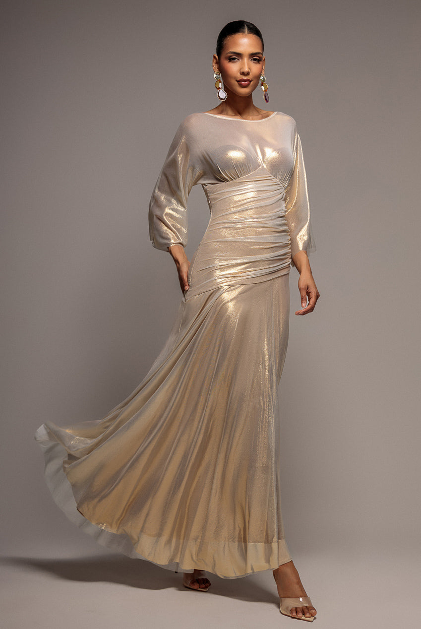 Goddiva Gravity Defying Naked Maxi Dress