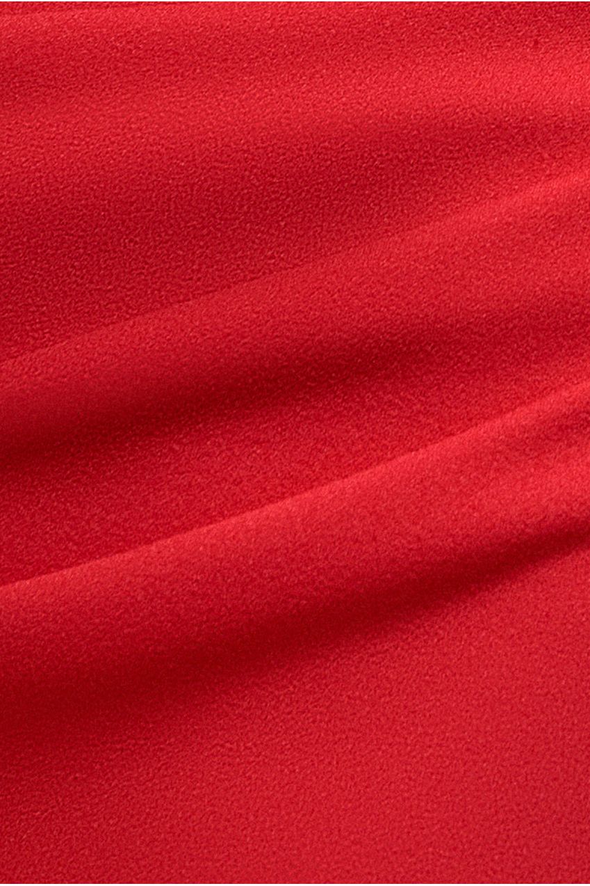 Goddiva Off The Shoulder Satin Bow Neck Maxi Dress - Red