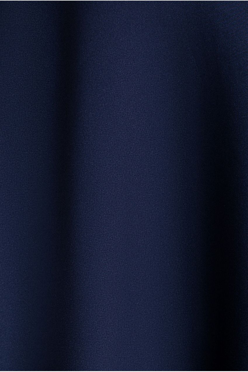 Goddiva Cap Sleeve Skater High Low Midi Dress - Navy Blue