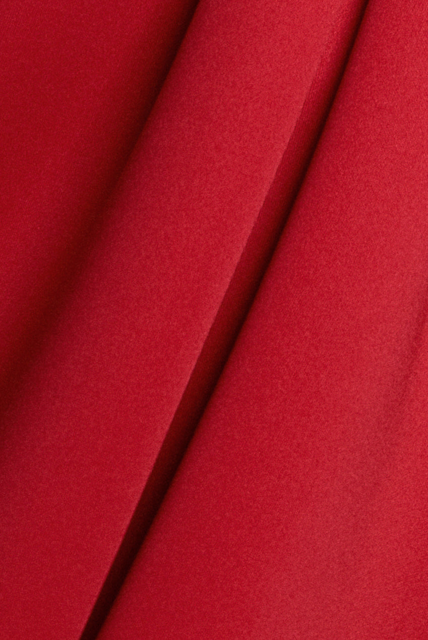 Goddiva Corset Fit And Flare Halter Neck Midi Dress - Red
