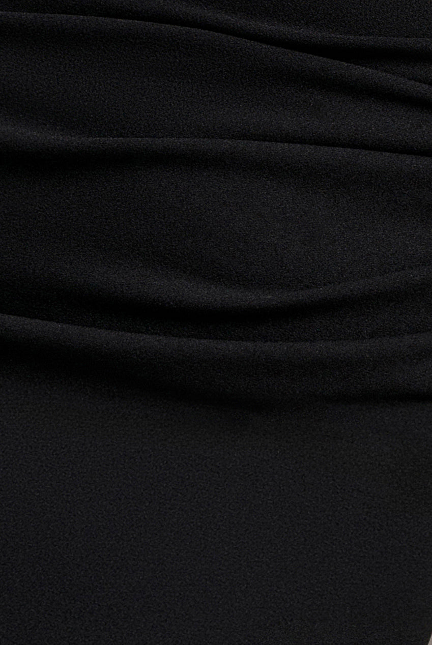Goddiva Off Shoulder Bardot Maxi Dress With Split Cape Sleeves - Black
