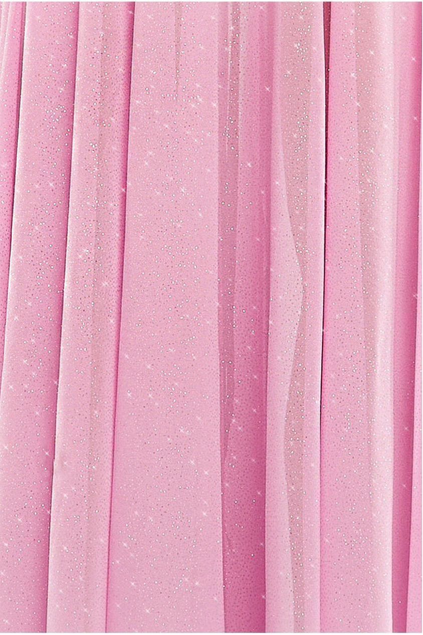 Goddiva Gathered A-Line Glitter Chiffon Maxi Skirt