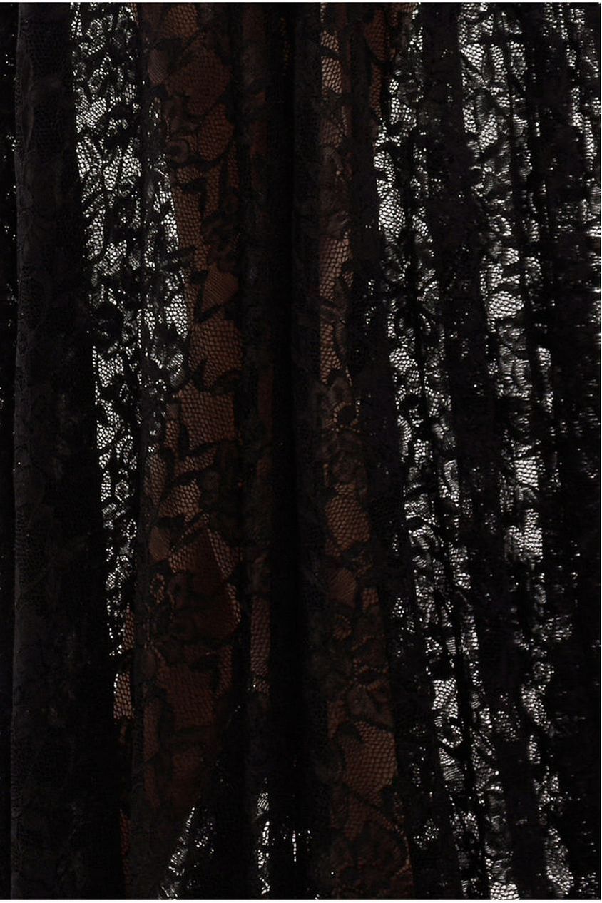 Goddiva Floral Lace A-Line Maxi Skirt