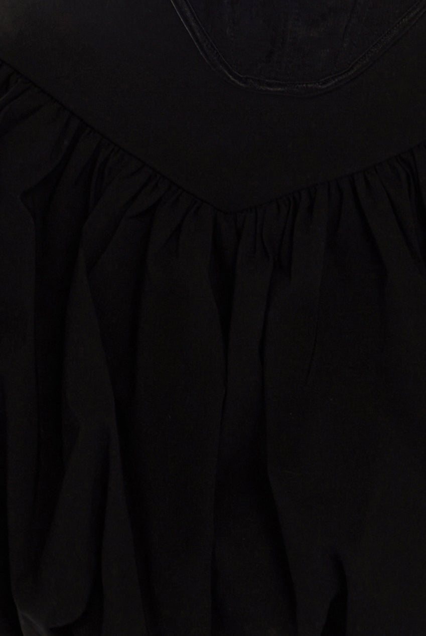 Goddiva Bengaline Balloon Mini Skirt - Black