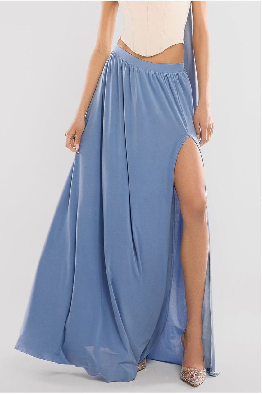 Goddiva Side Split Soft Touch Maxi Skirt