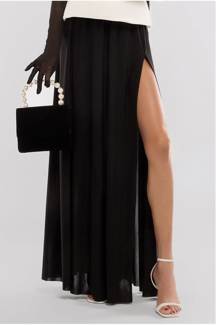 Goddiva Side Split Soft Touch Maxi Skirt