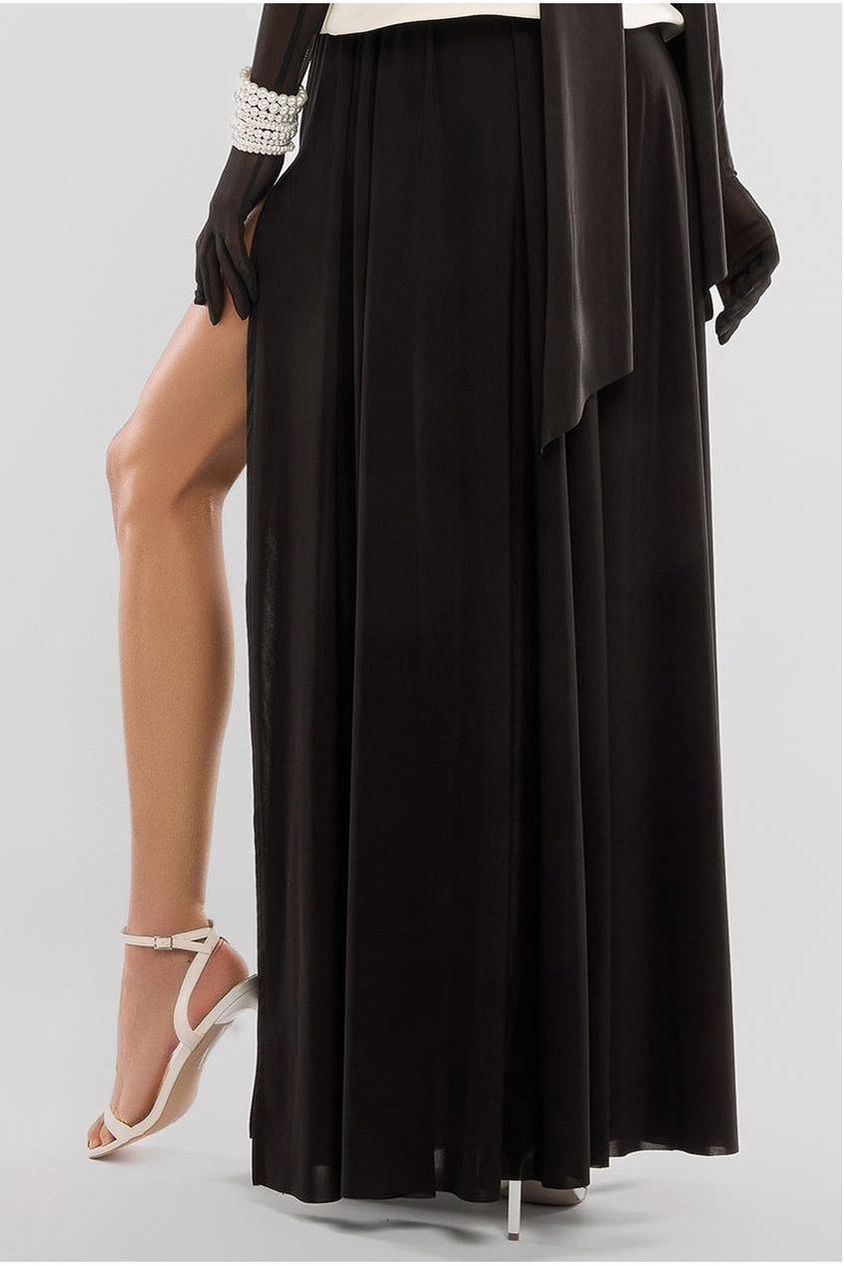 Goddiva Side Split Soft Touch Maxi Skirt