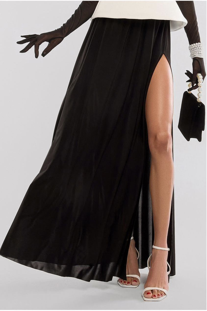 Goddiva Side Split Soft Touch Maxi Skirt