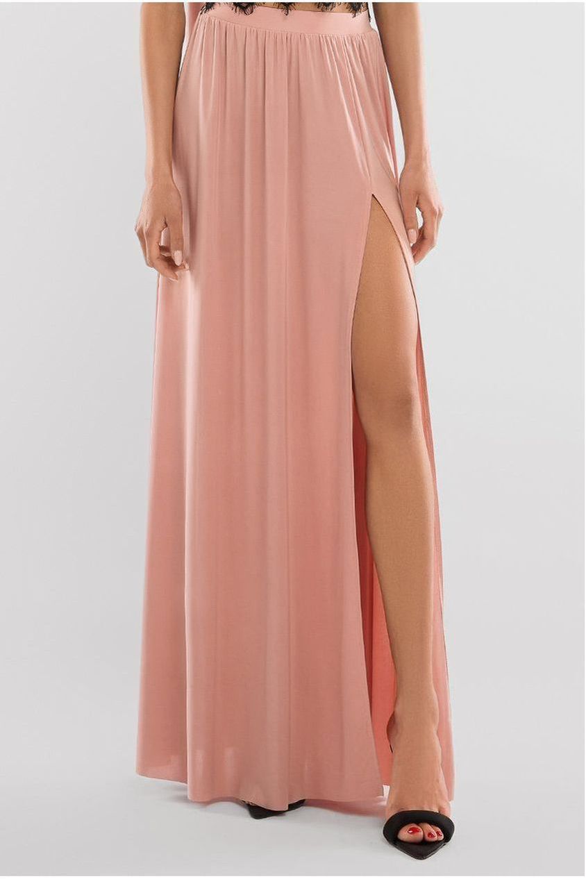 Goddiva Side Split Soft Touch Maxi Skirt